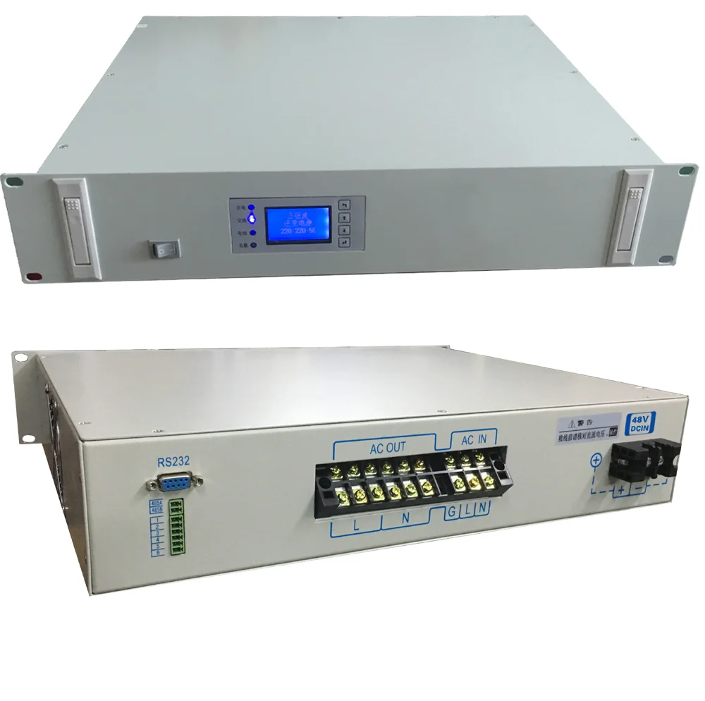 Rack Mount 19″ 2U Telecom Inverter Kwa Telecom Pure Sine Wave DC48V HADI AC110V-120VAC-220VAC-230V 1KVA 2KVA 3KVA 4KVA 5KVA 6KVA 2