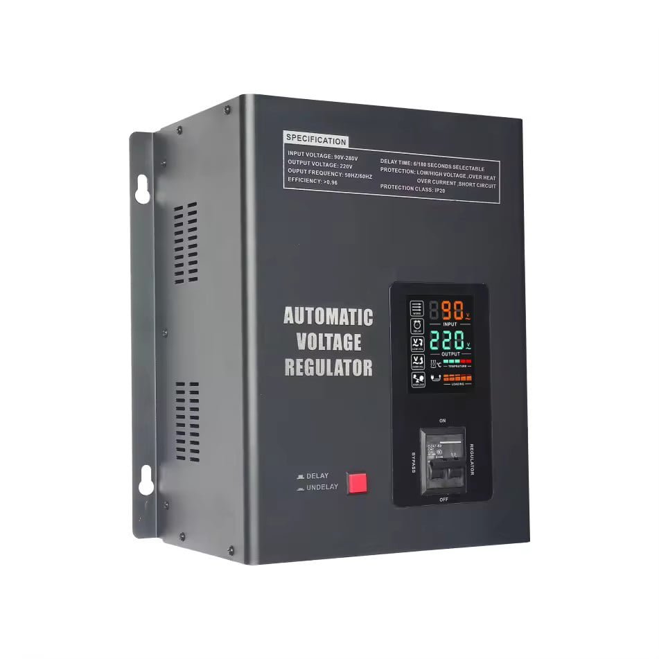 SVC-W Régulateur de tension électronique automatique AVR - Stabilisateur de tension pour la maison 1KVA 1.5KVA 2KVA 3KVA 5KVA 7.5KVA 10KVA 15KVA 3