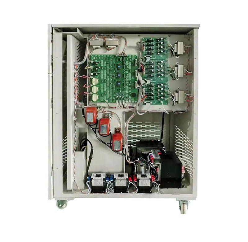 Variable Frequency Converter Voltage Power Supply Output Voltage 0V-520V Adjustable (0V-1000V Can Customized) Output Frequency 40Hz-499.9Hz (20Hz-1000Hz Can Customized) 6KVA-500KVA 9